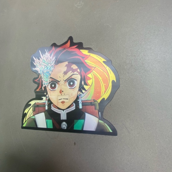Demon Slayer Tanjiro Kamado 3D Lenticular Motion Car Sticker Decal Peeker - Picture 3 of 6